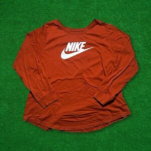 Women's Nike Long Sleeve Burnt Orange T-Shirt